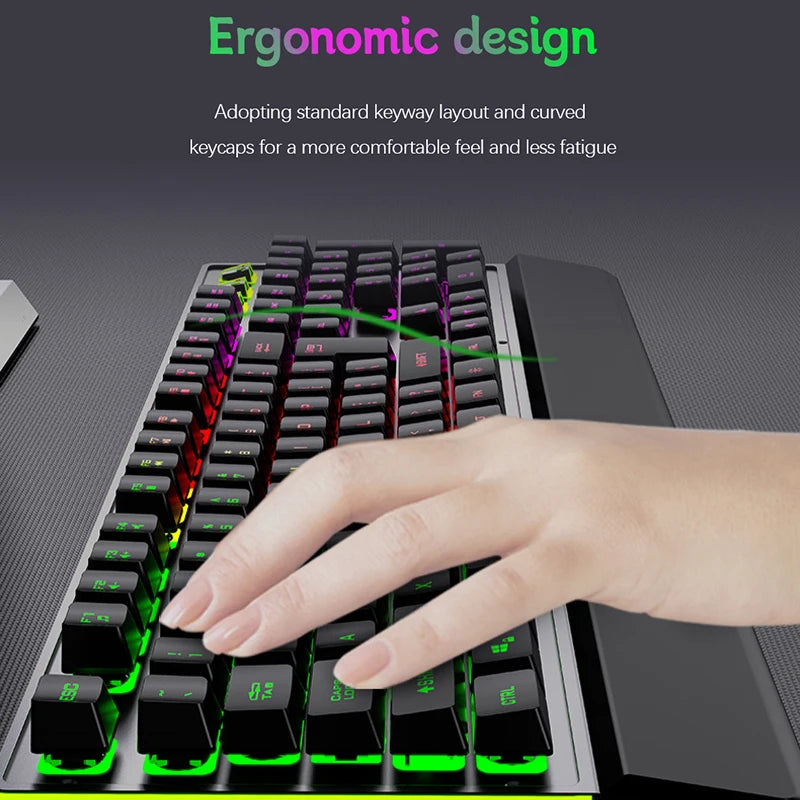 Mechanical Wired Gaming Keyboard – RGB Backlit