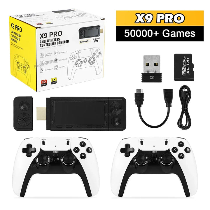 X9 PRO 128G Retro Game Console 40000+ Games Dual Controllers