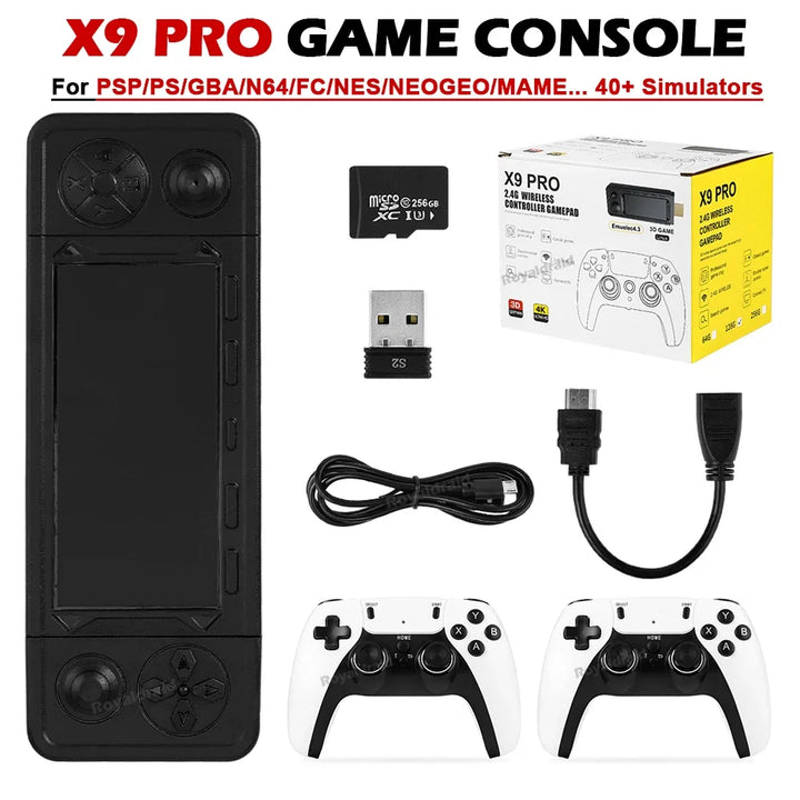 X9 PRO 128G Retro Game Console 40000+ Games Dual Controllers