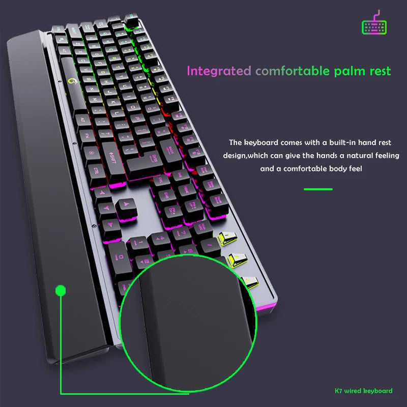 Mechanical Wired Gaming Keyboard – RGB Backlit