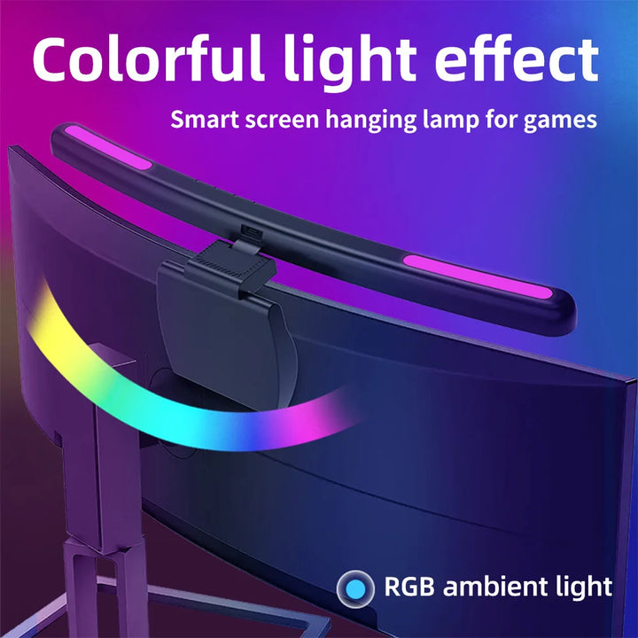 USB Dimming Monitor Light Bar – RGB Background Desk Lamp